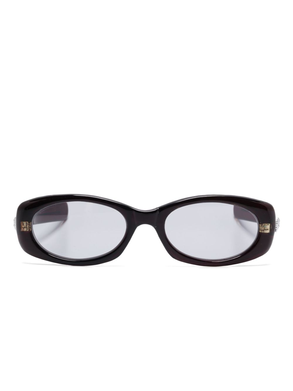 Versace Pre-Owned 椭圆形框太阳眼镜（典藏款） - 红色