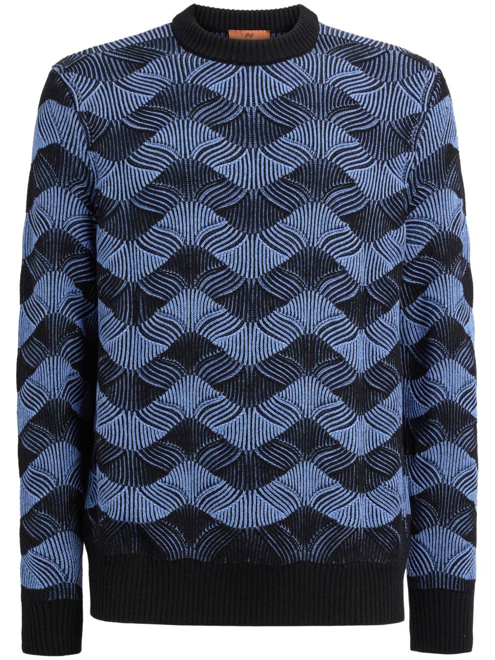 Missoni 圆领罗纹毛衣 - 蓝色