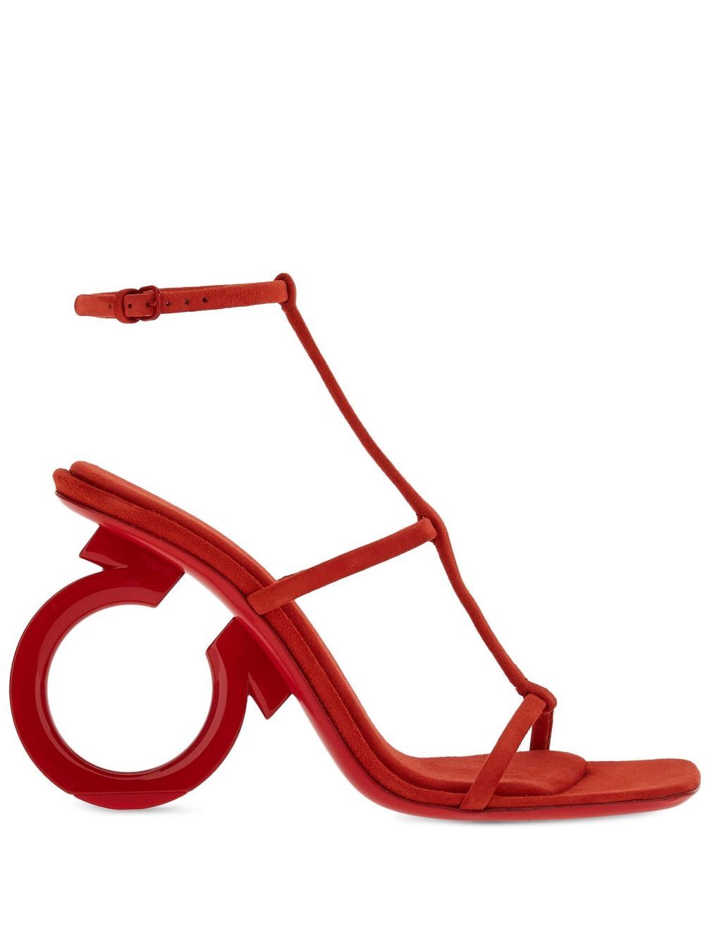 Ferragamo Aglalia X5 高跟凉鞋 - 红色