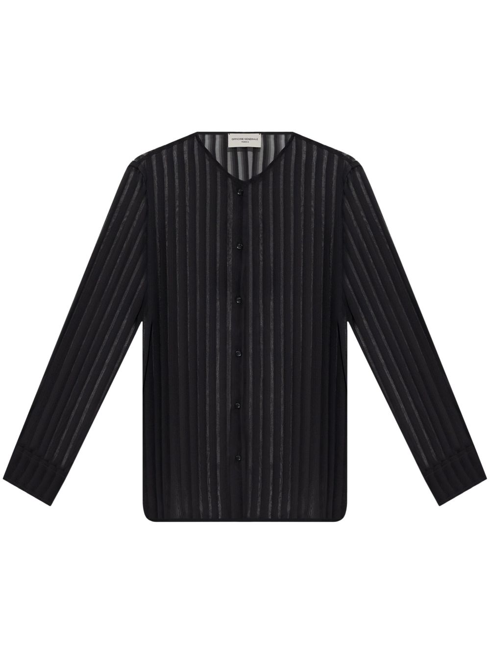 Officine Generale striped shirt - 黑色