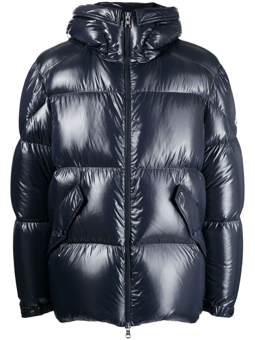 Moncler 填充连帽夹克 - 蓝色