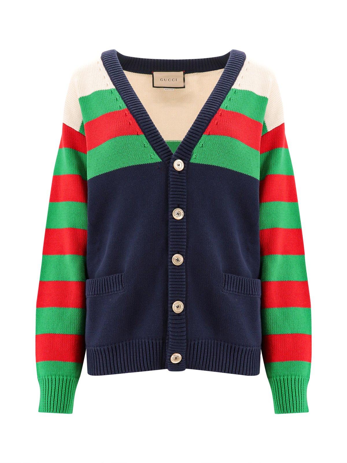Gucci Striped Button-up Cardigan