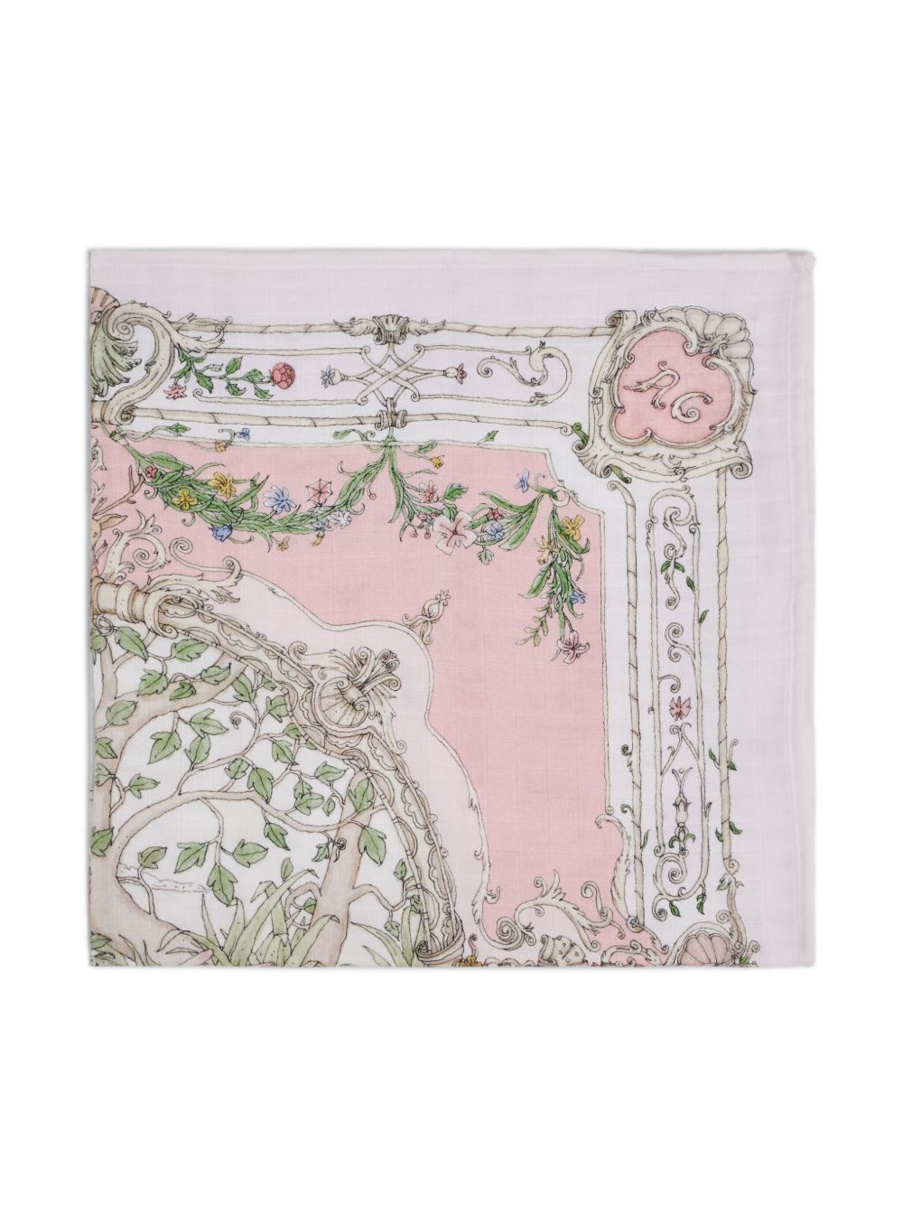 Atelier Choux 插画印花棉毯子 - 粉色