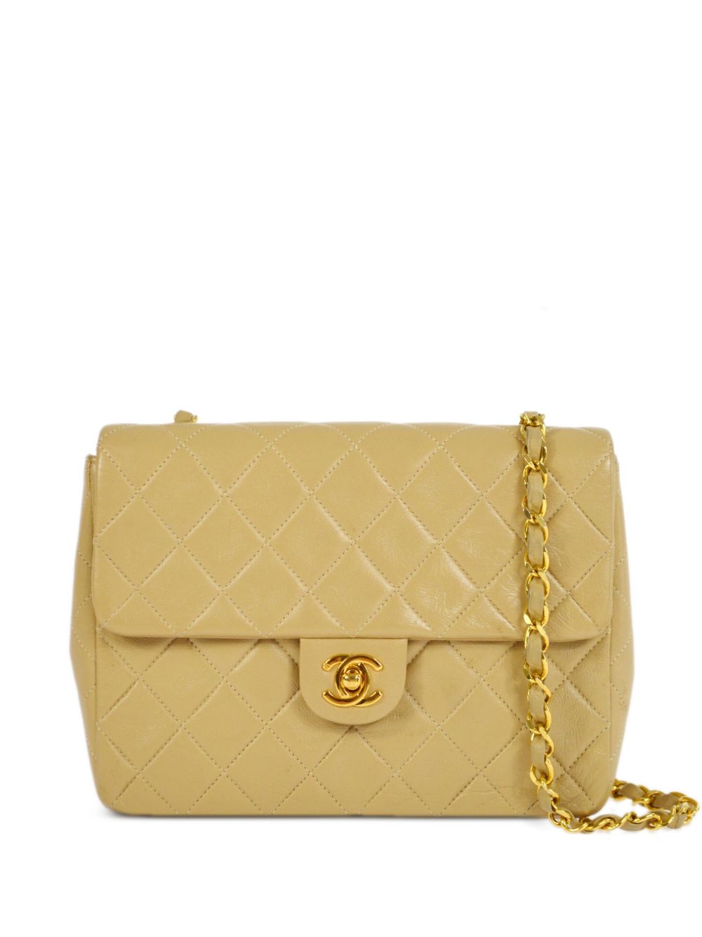 CHANEL Pre-Owned 1990 Mini Square Classic Flap shoulder bag - 中性色