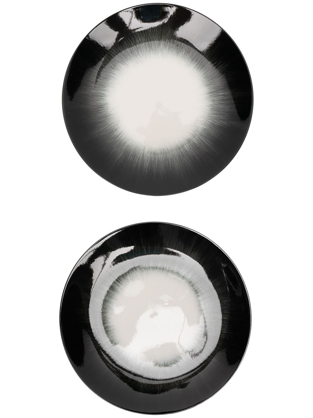 Ann Demeulemeester X Serax 双色瓷盘两件装 - 黑色