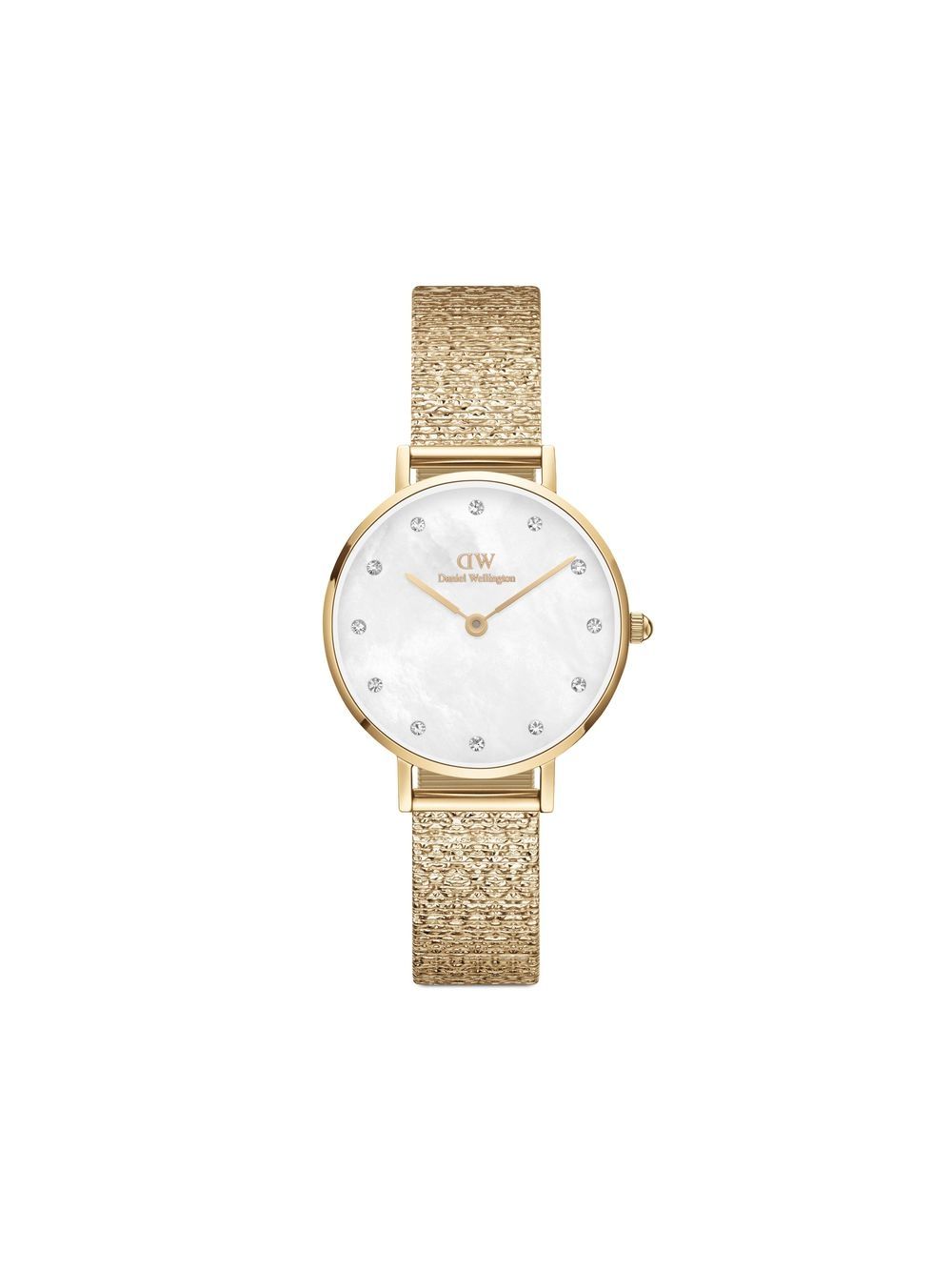 Daniel Wellington Petite Pressed Studio Lumine 28毫米腕表 - 白色