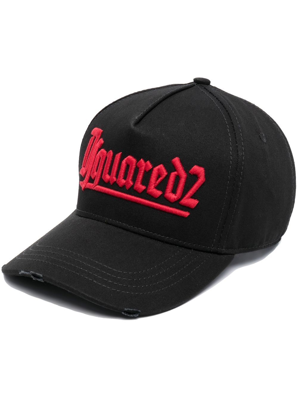 DSQUARED2 logo刺绣棒球帽 - 黑色