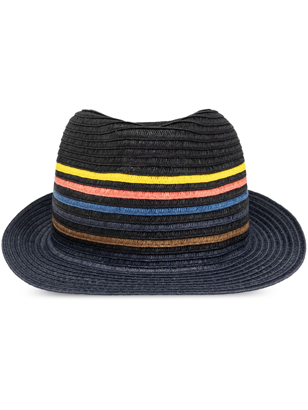 Paul Smith 条纹阔檐遮阳帽 - 蓝色