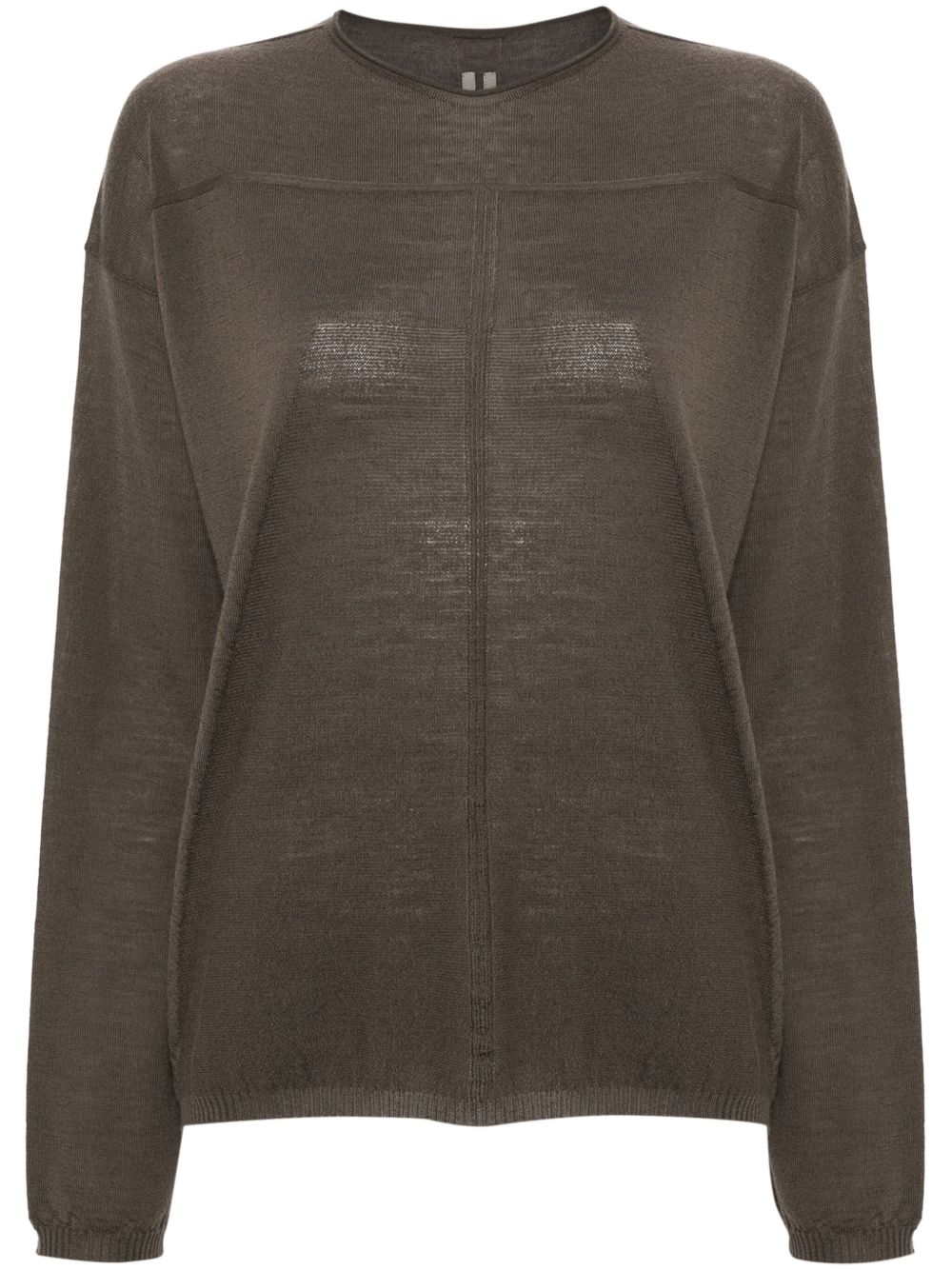 Rick Owens 初剪羊毛毛衣 - 灰色