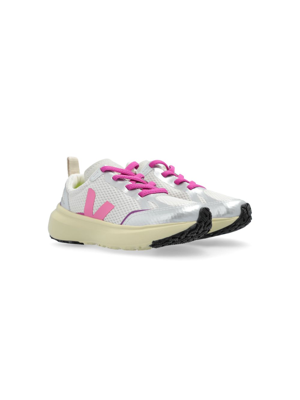 VEJA Kids Canary 网面运动鞋 - 白色