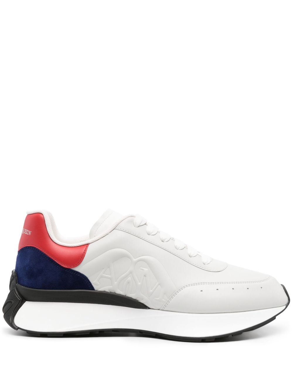 Alexander McQueen Sprint Runner 皮质运动鞋 - 白色