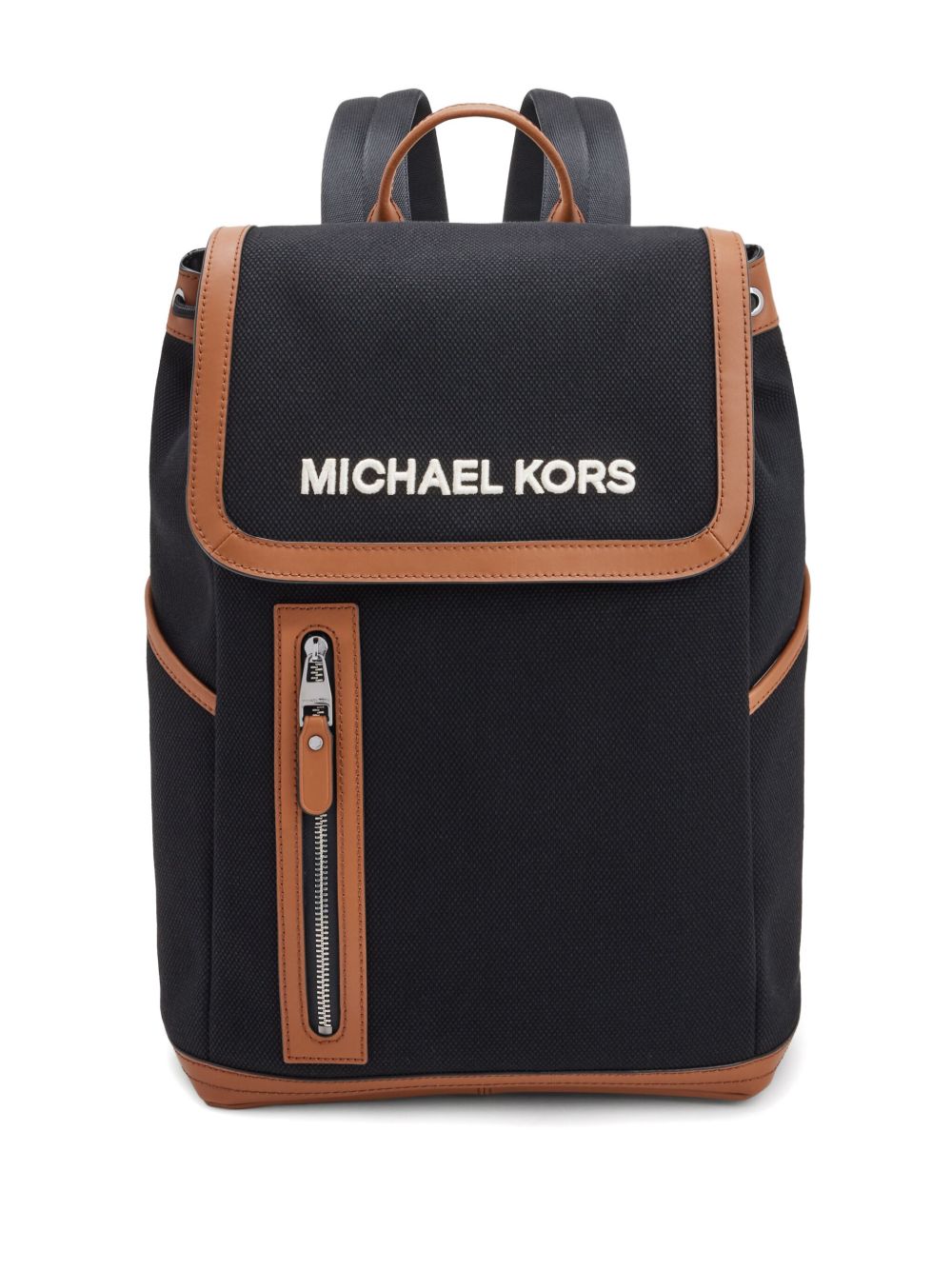 Michael Kors logo刺绣棉双肩包 - 黑色