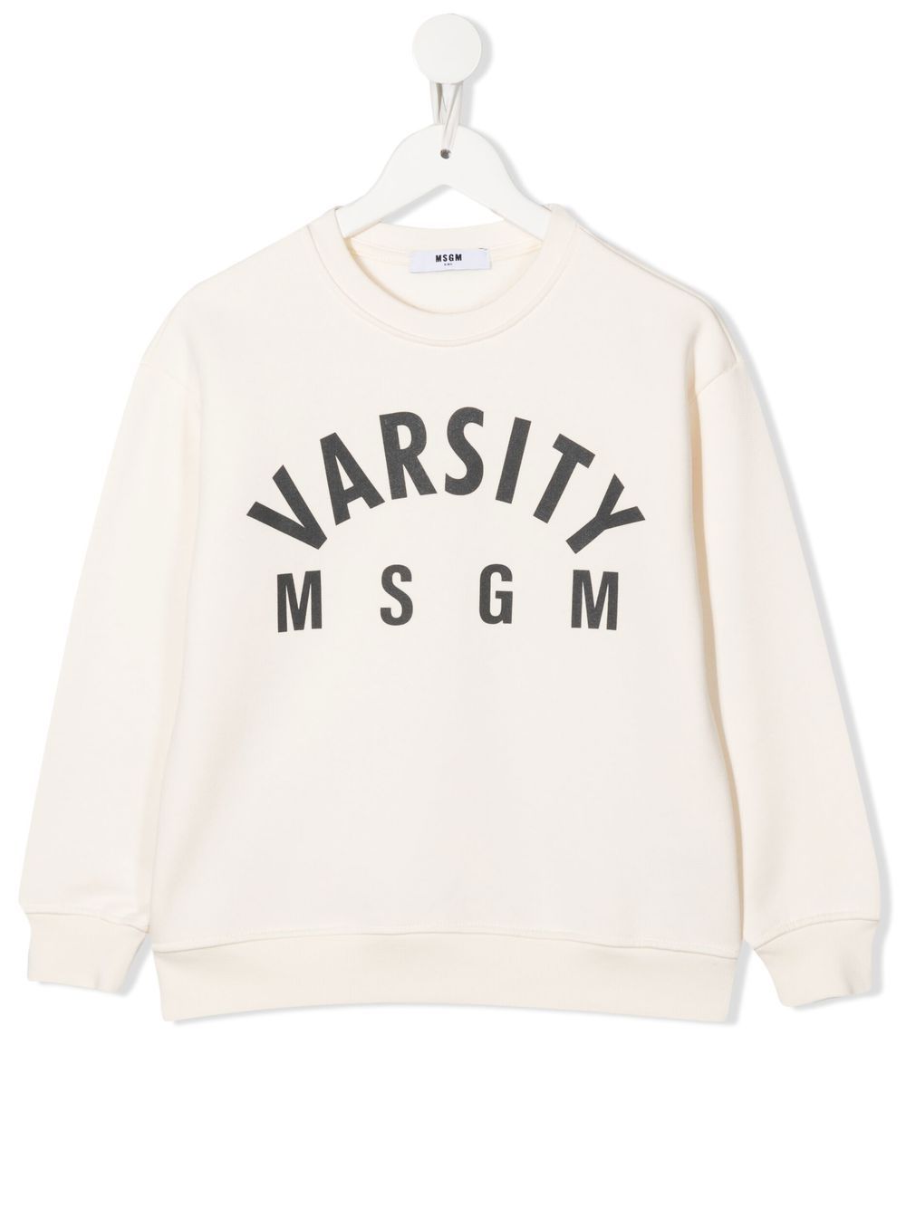 MSGM Kids Varsity logo印花卫衣 - 中性色