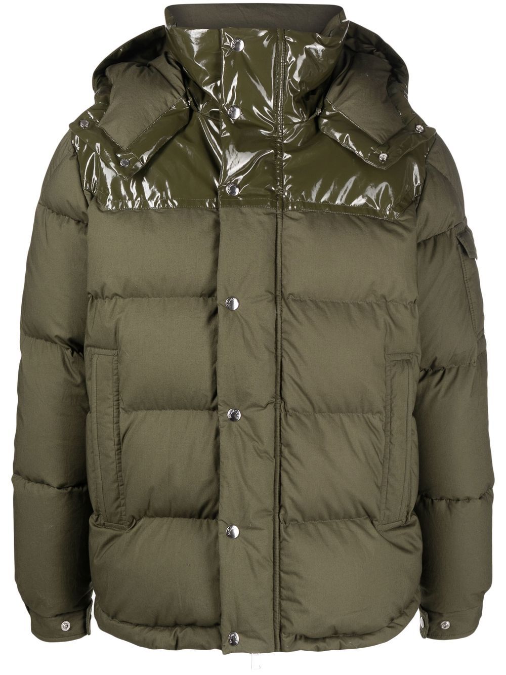 Moncler Chardon 连帽蓬松夹克 - 绿色