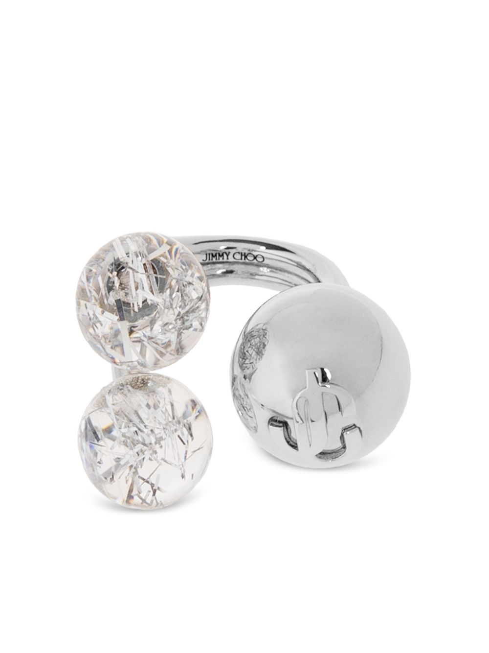 Jimmy Choo Sphere 戒指 - 银色