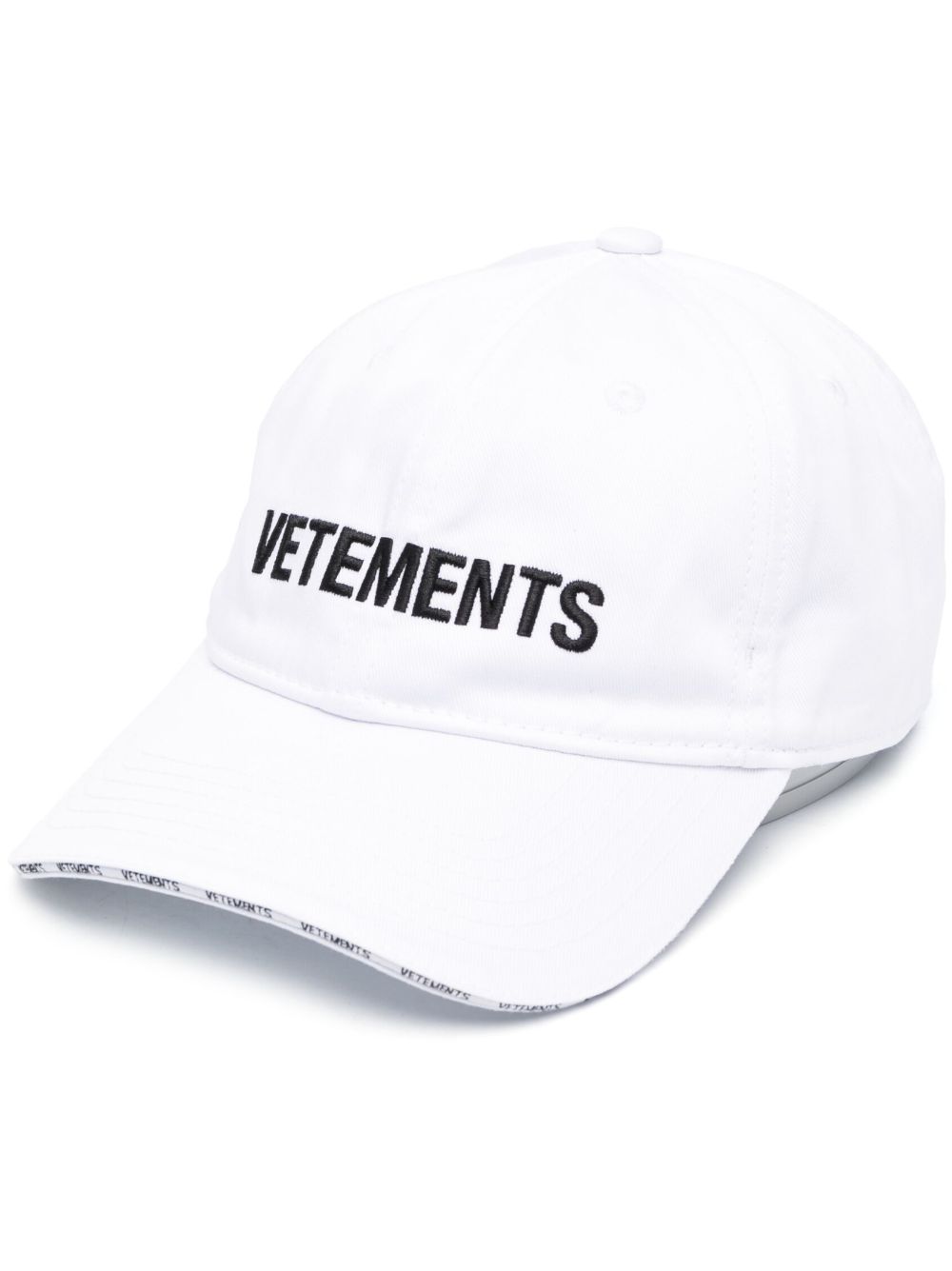 VETEMENTS logo刺绣棒球帽 - 白色