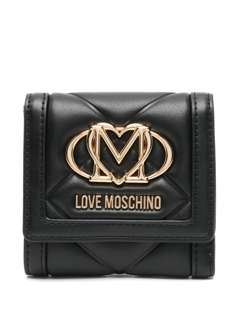 Love Moschino logo标牌钱包 - 黑色