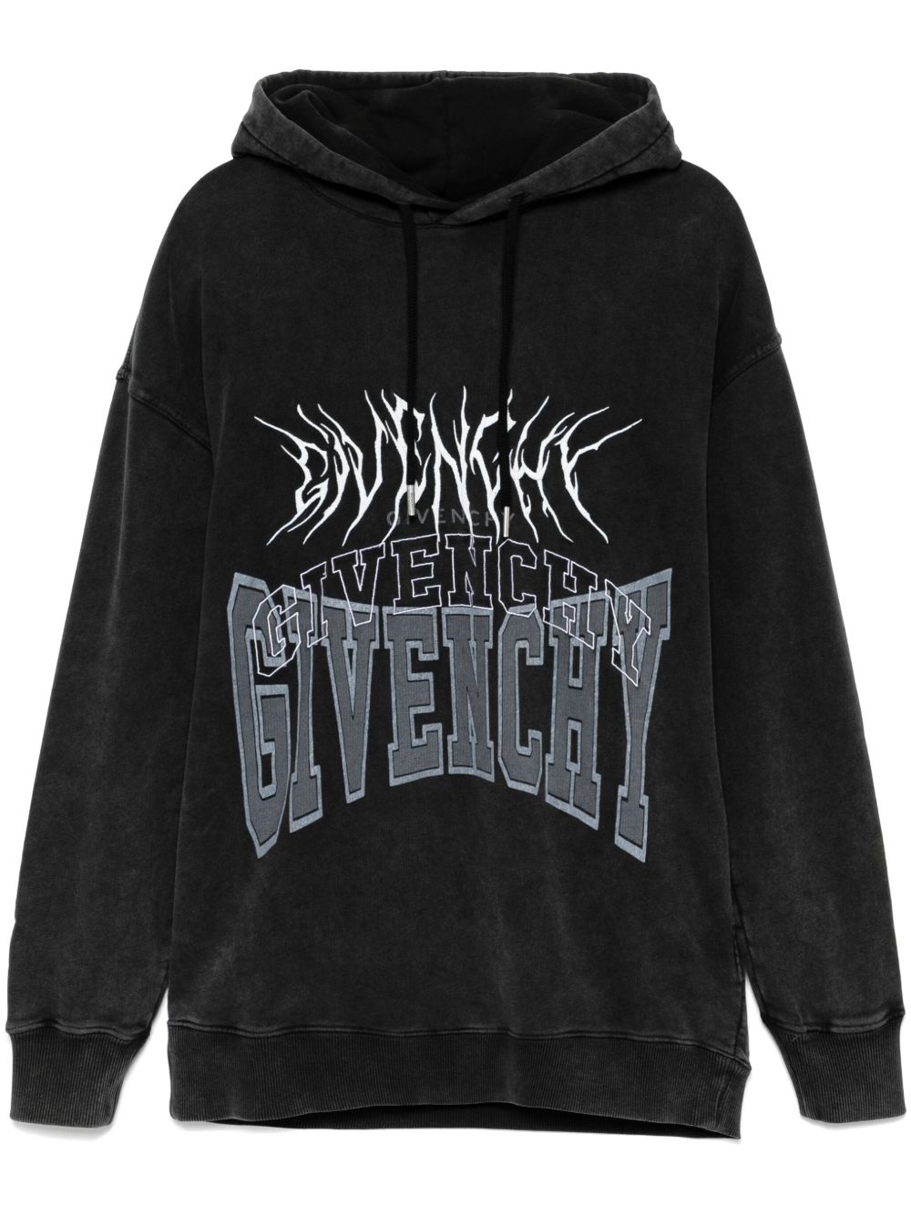 Givenchy 刺绣连帽衫 - 黑色