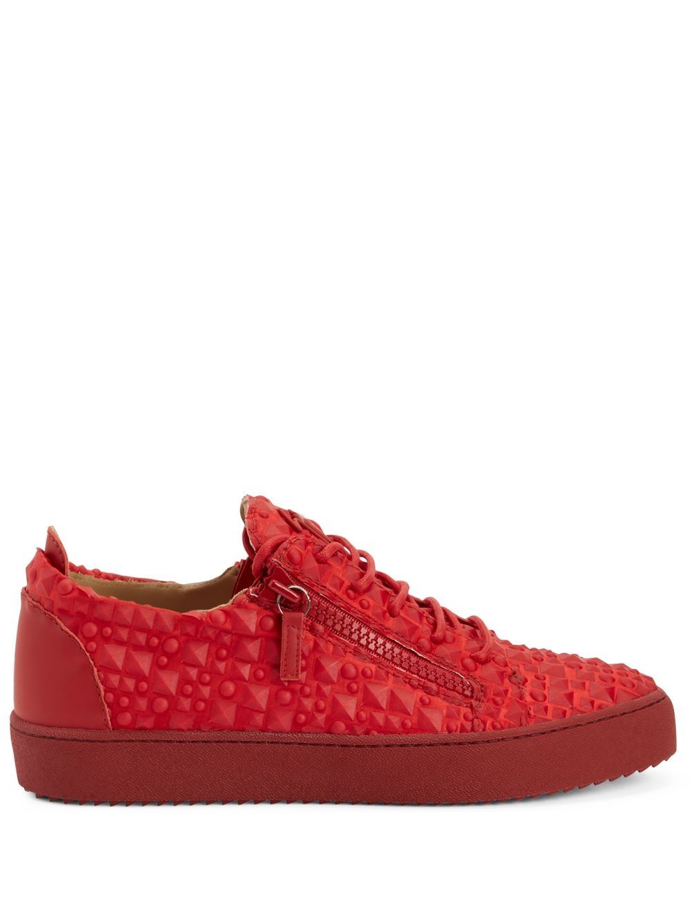 Giuseppe Zanotti 立体细节低帮运动鞋 - 红色