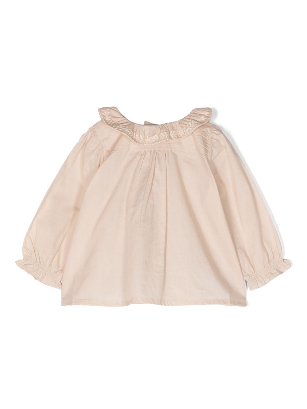 Bonpoint Dojoba embroidered organic cotton blouse - 中性色