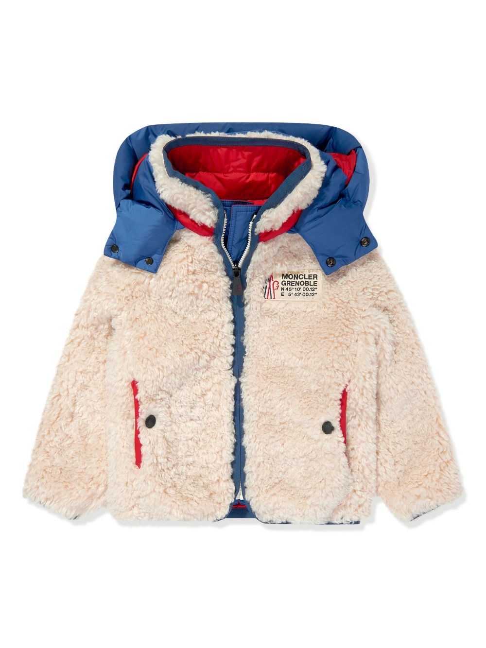 Moncler Enfant reversible teddy hooded jacket - 中性色