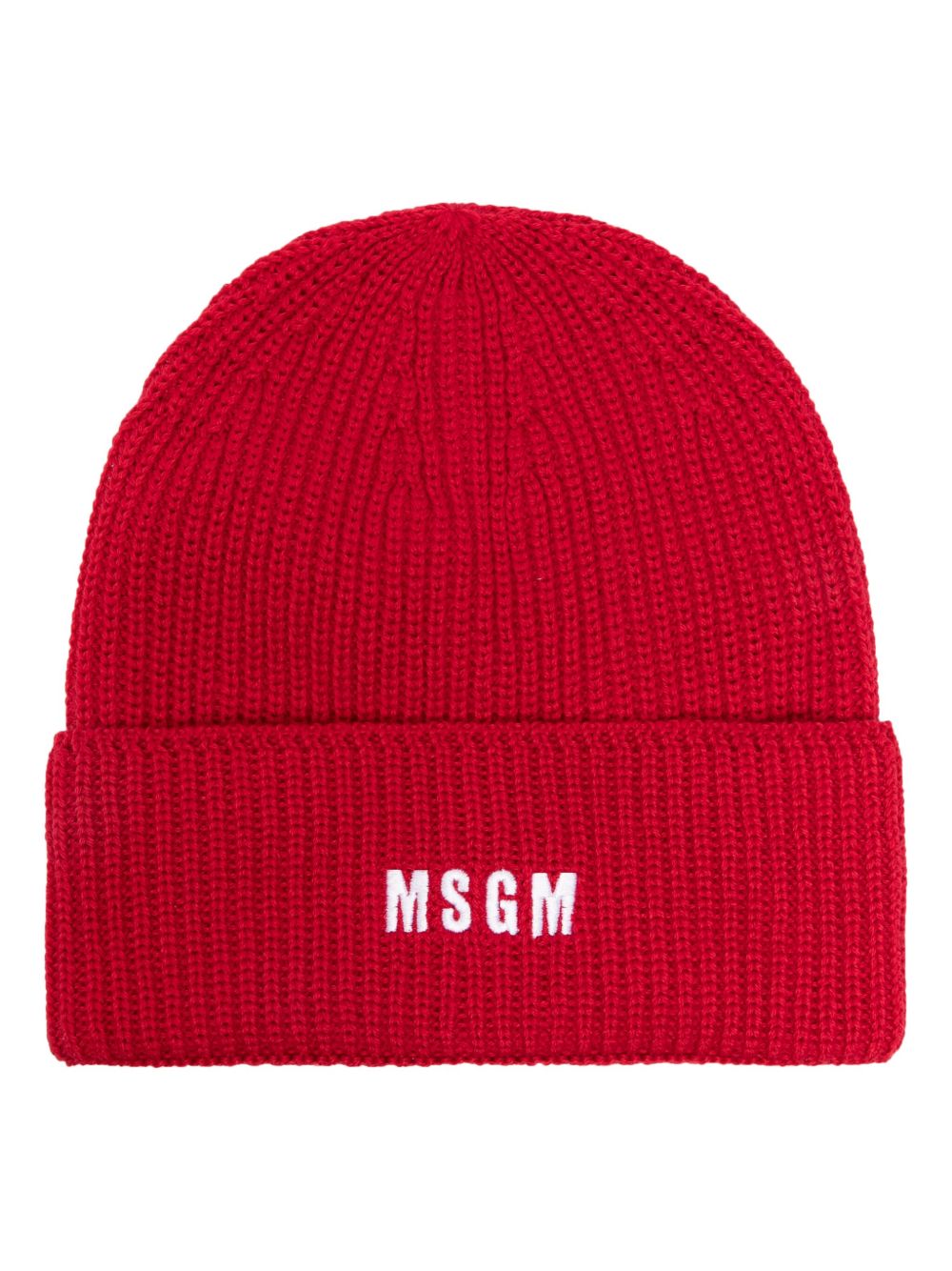 MSGM logo刺绣套头帽 - 红色