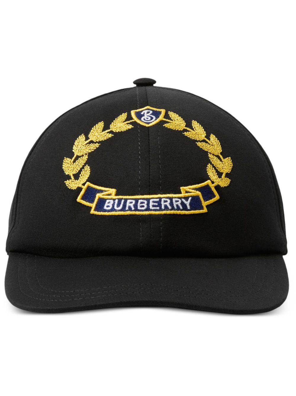 Burberry Oak Leaf Crest 棉棒球帽 - 黑色