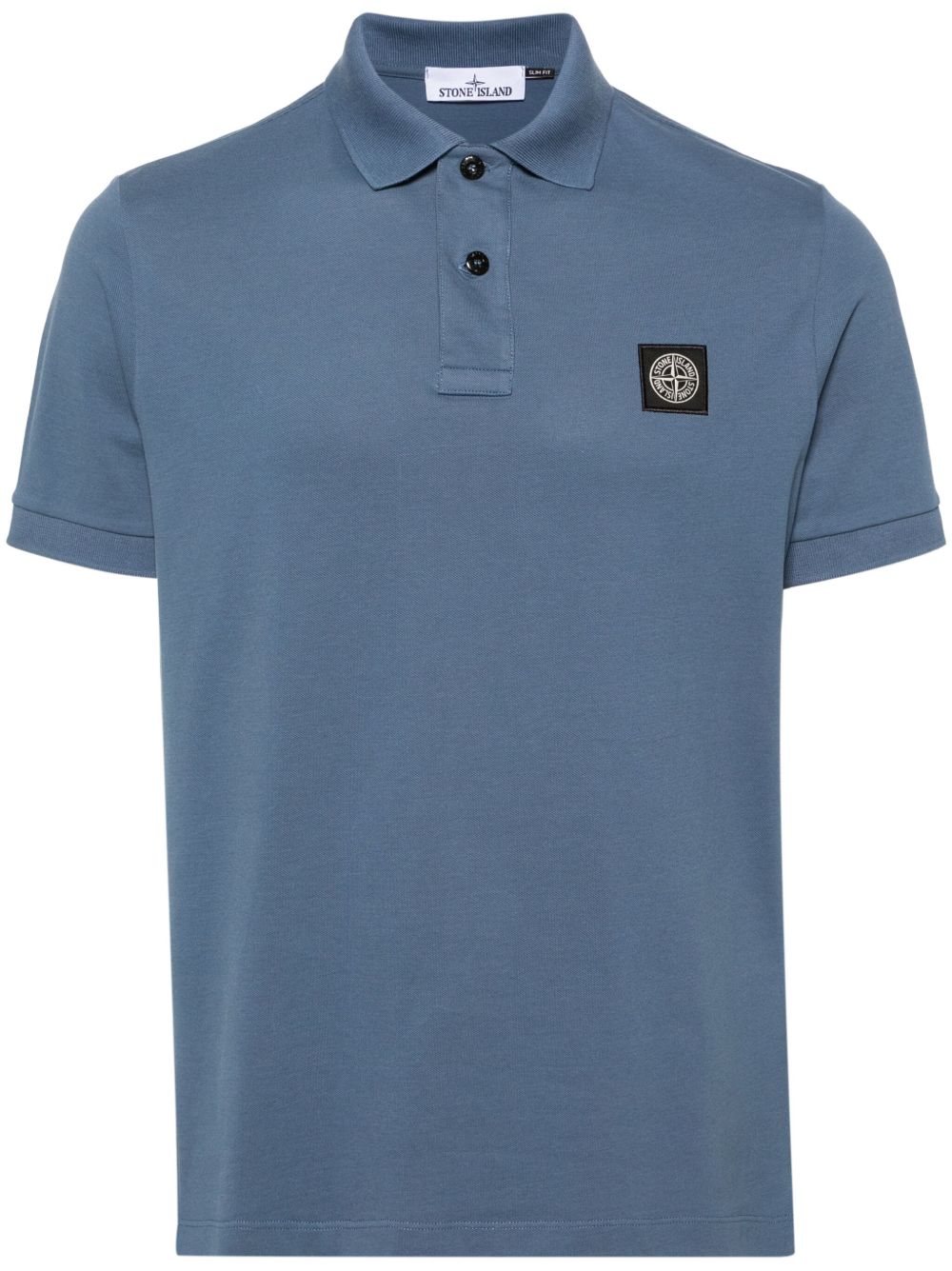 Stone Island 罗盘贴花棉polo衫 - 蓝色