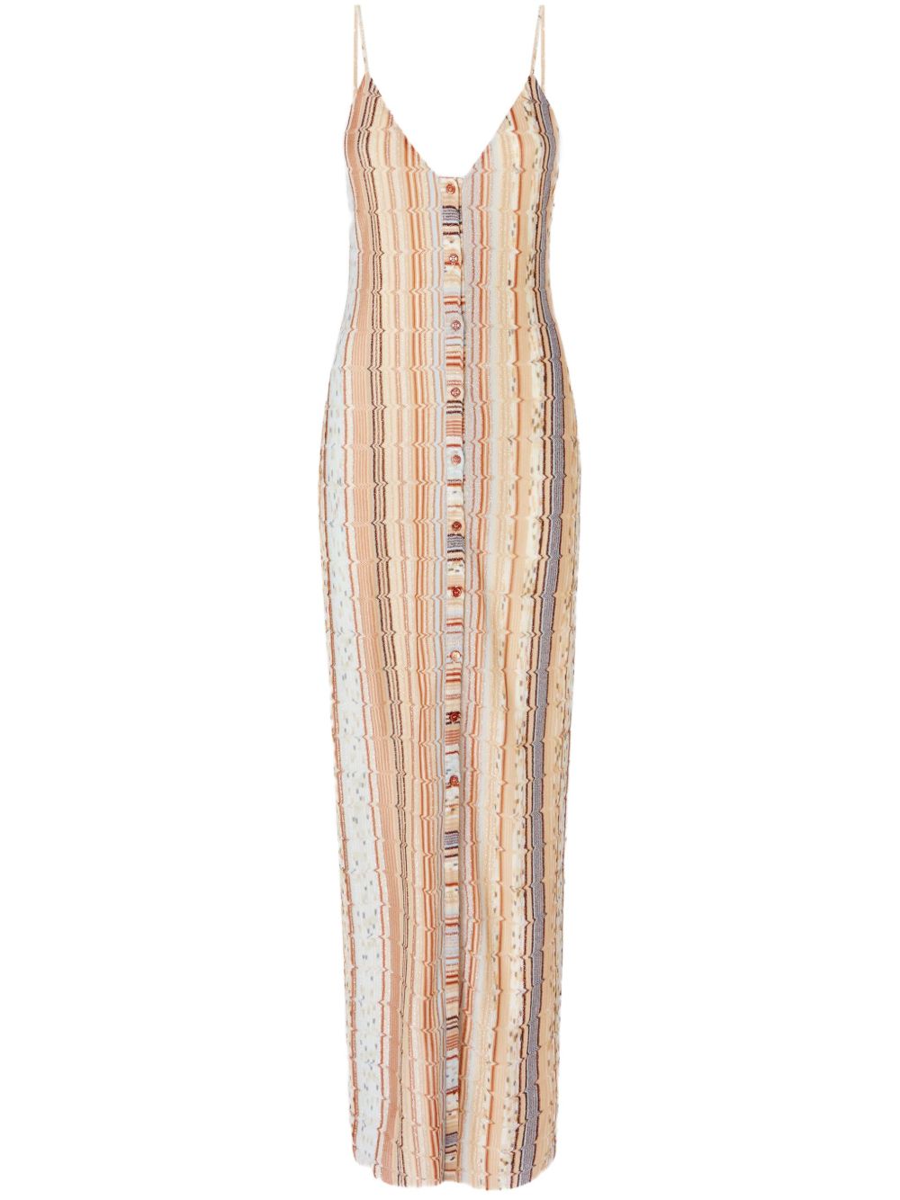 Missoni zigzag-woven maxi dress - 中性色