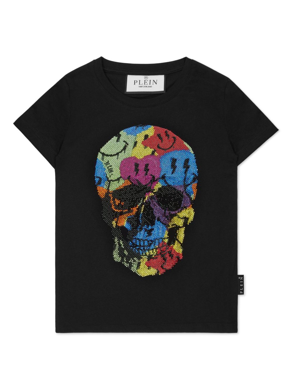 Philipp Plein Junior Pure Smile 晶饰T恤 - 黑色