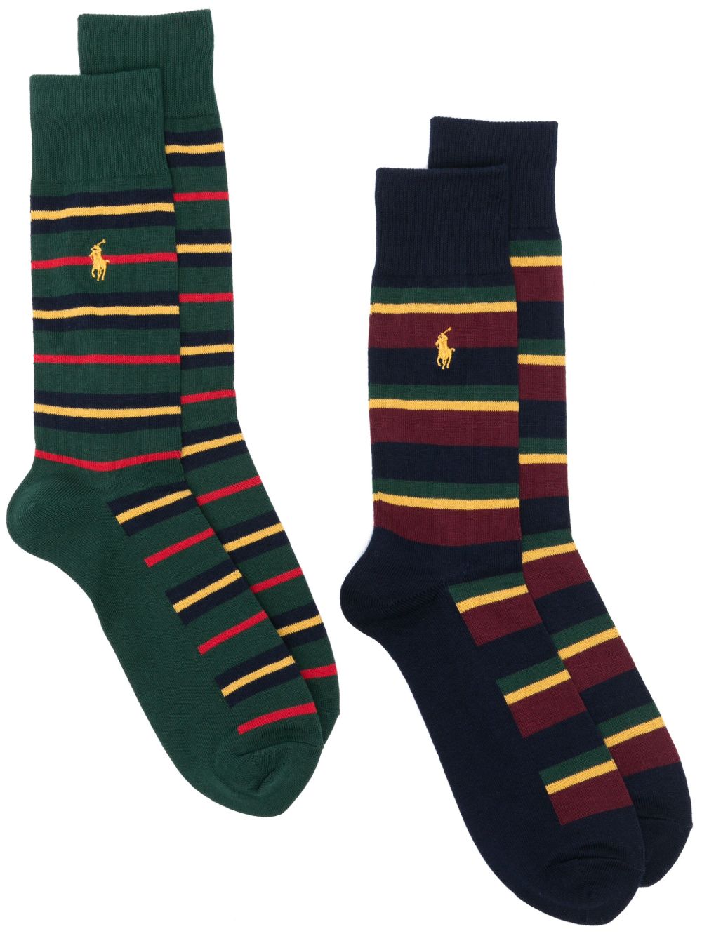 Polo Ralph Lauren striped socks (pack of two) - 蓝色