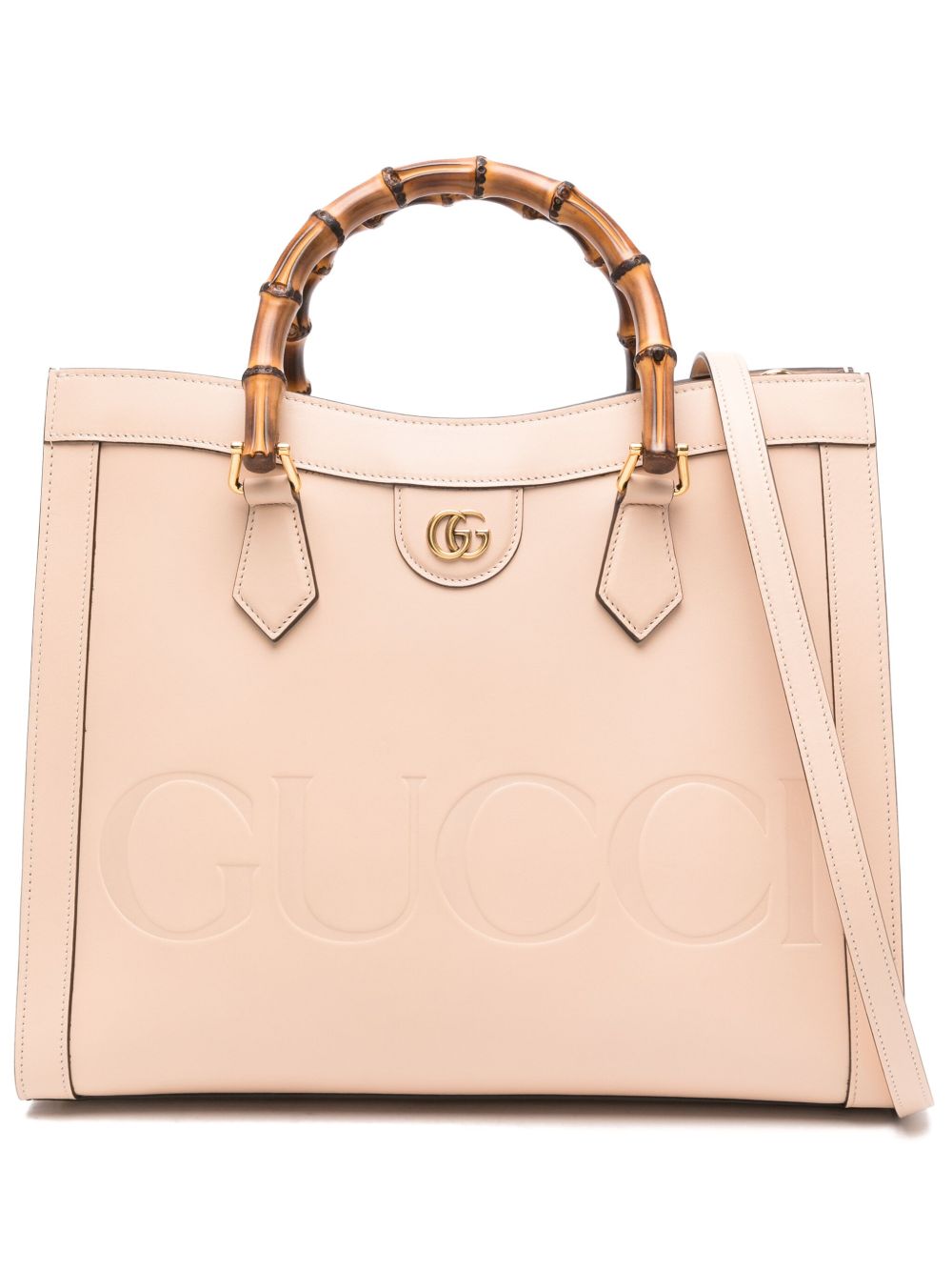 Gucci Pre-Owned Diana 中号皮质托特包 - 粉色