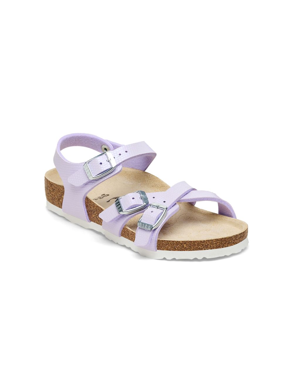 Birkenstock Kids Rio 扣环带饰凉鞋 - 紫色