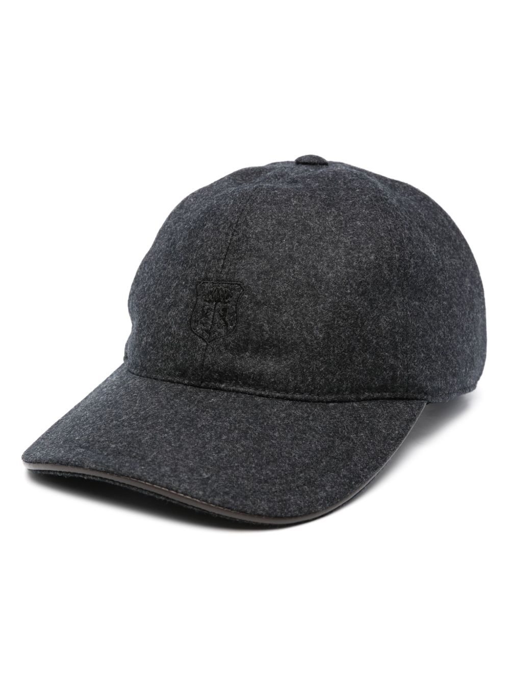 Corneliani logo刺绣棒球帽 - 灰色