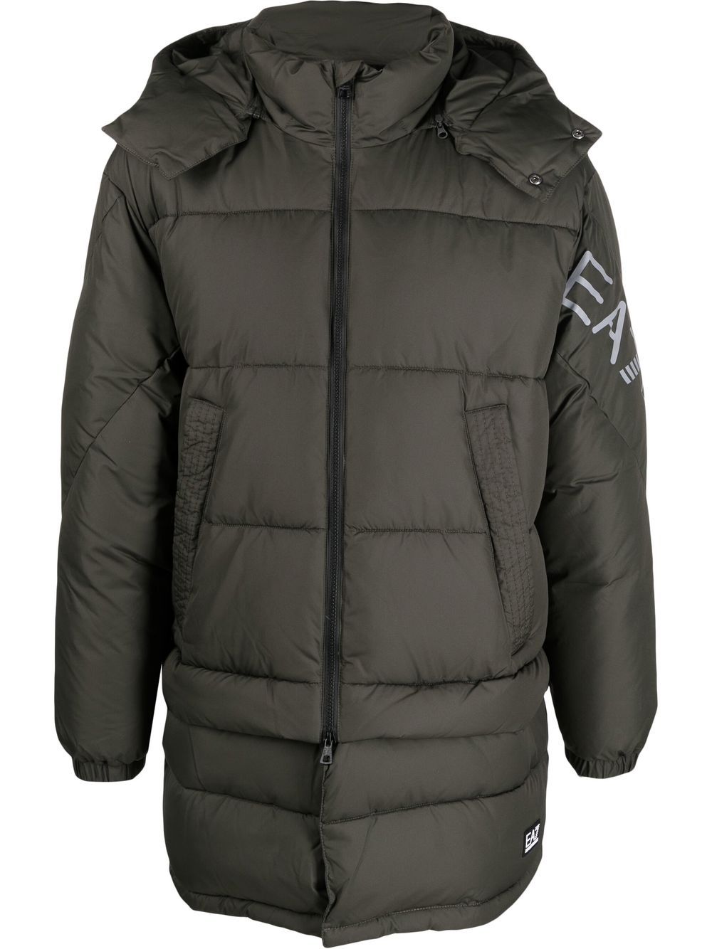 Ea7 Emporio Armani Mountain 连帽填充外套 - 绿色