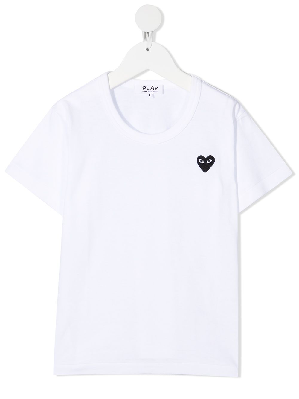 Comme Des Garçons Play Kids logo刺绣T恤 - 白色
