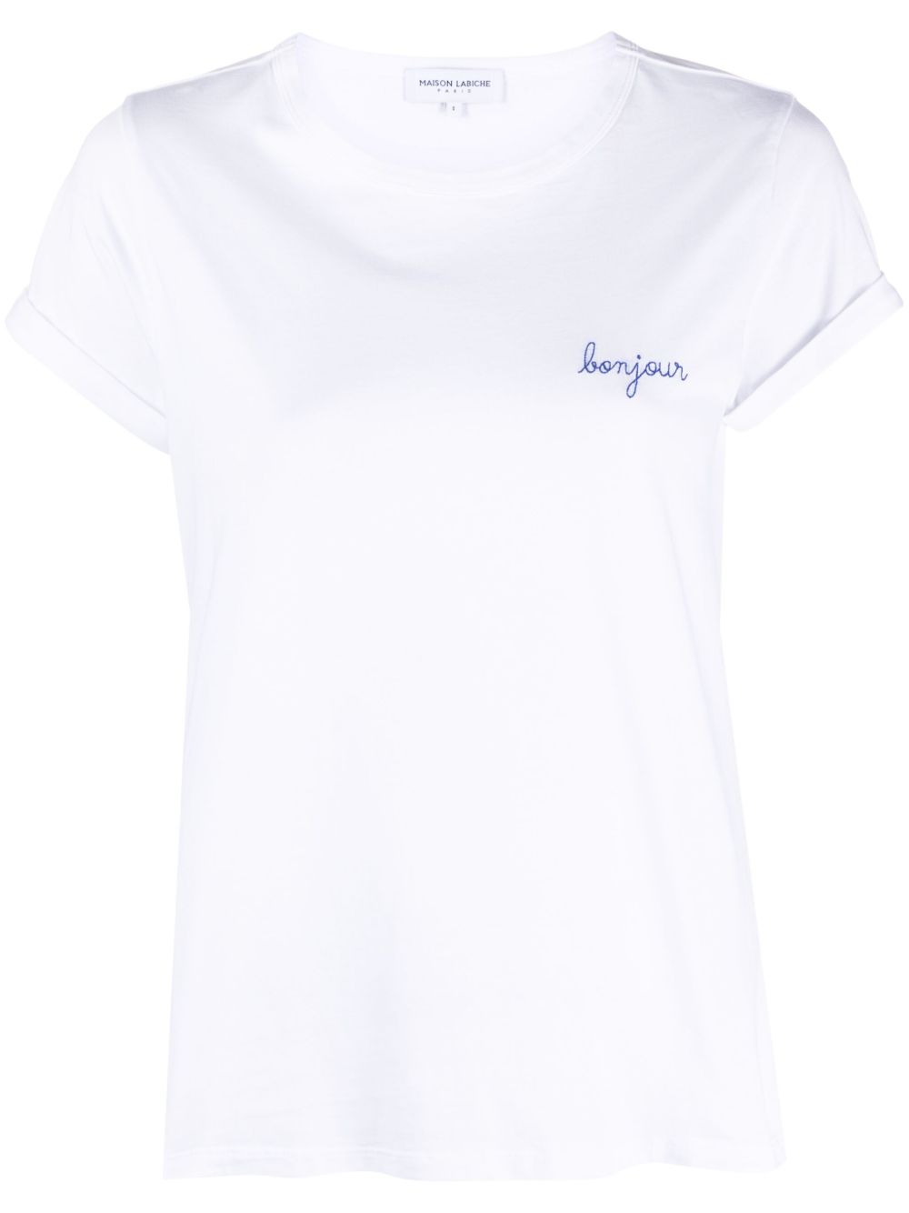 Maison Labiche 标语刺绣T恤 - 白色