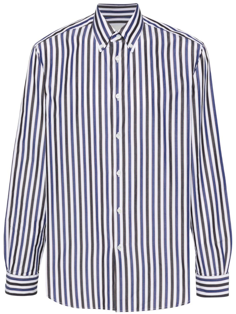 Paul Smith 条纹棉衬衫 - 白色