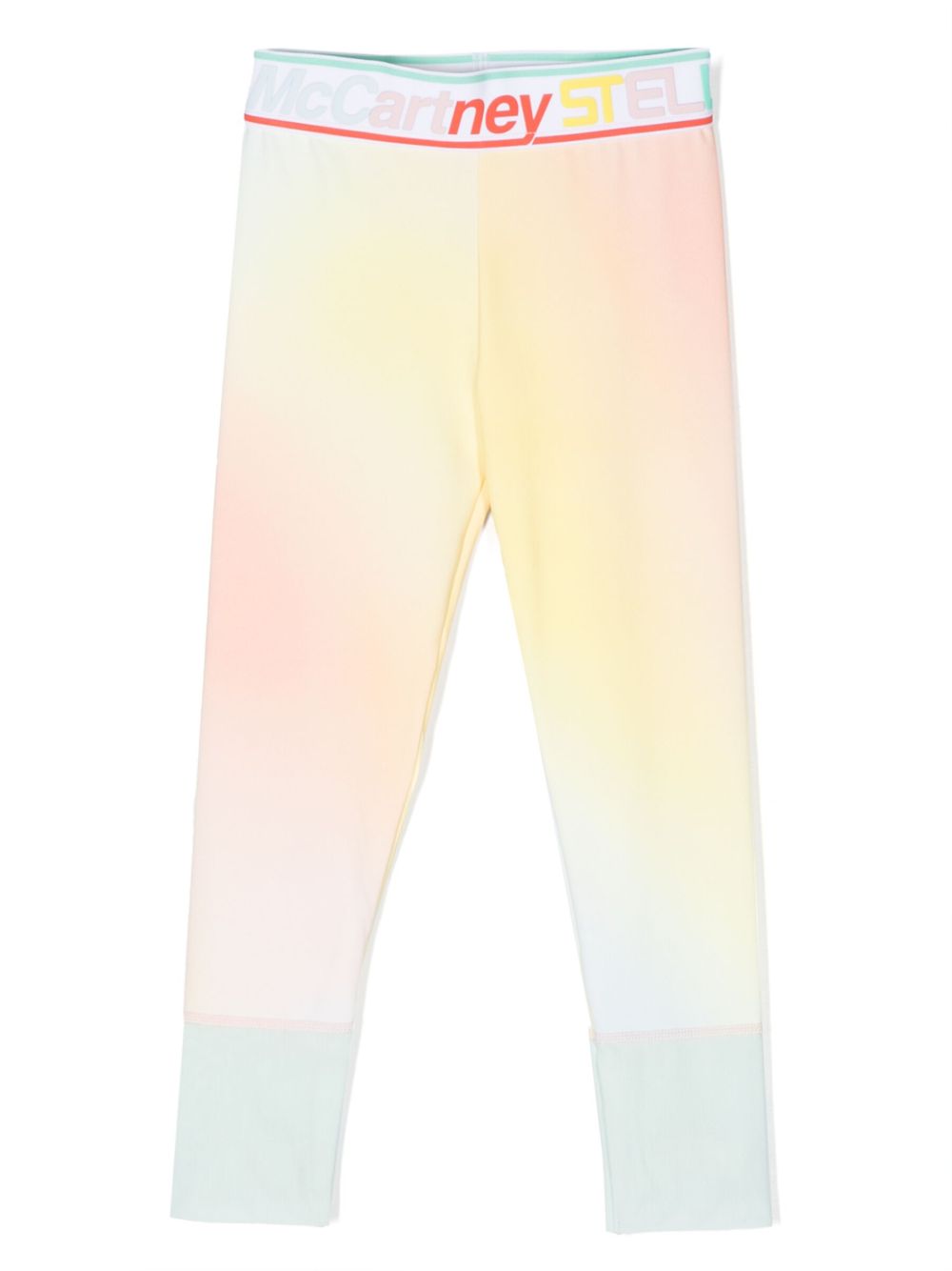 Stella McCartney Kids 扎染印花打底裤 - 黄色