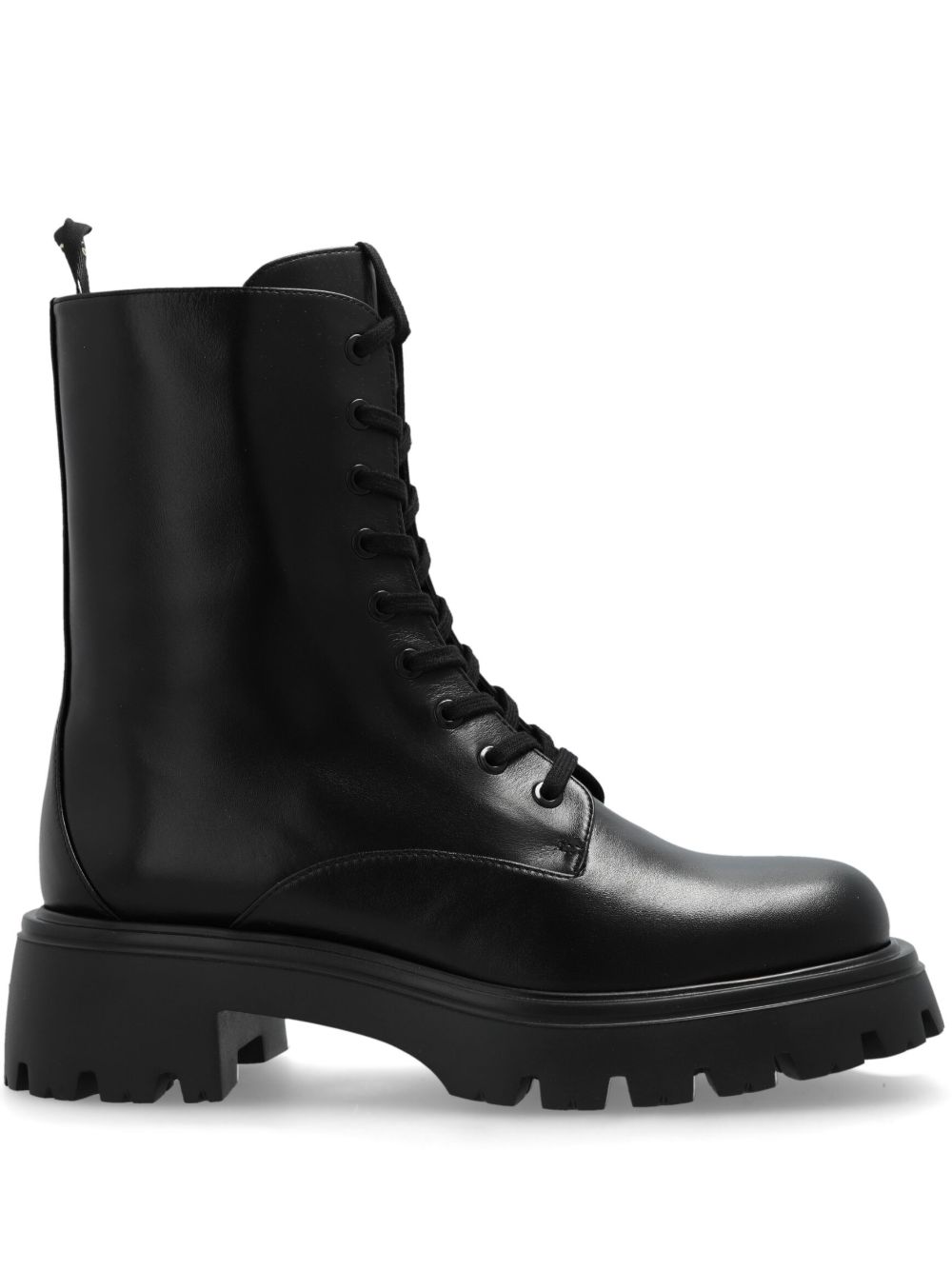 Stuart Weitzman 系带皮靴 - 黑色