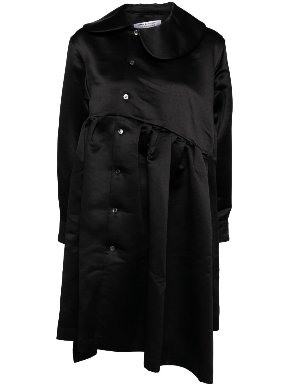 Comme Des Garçons Comme Des Garçons 不对称衣领连衣裙 - 黑色
