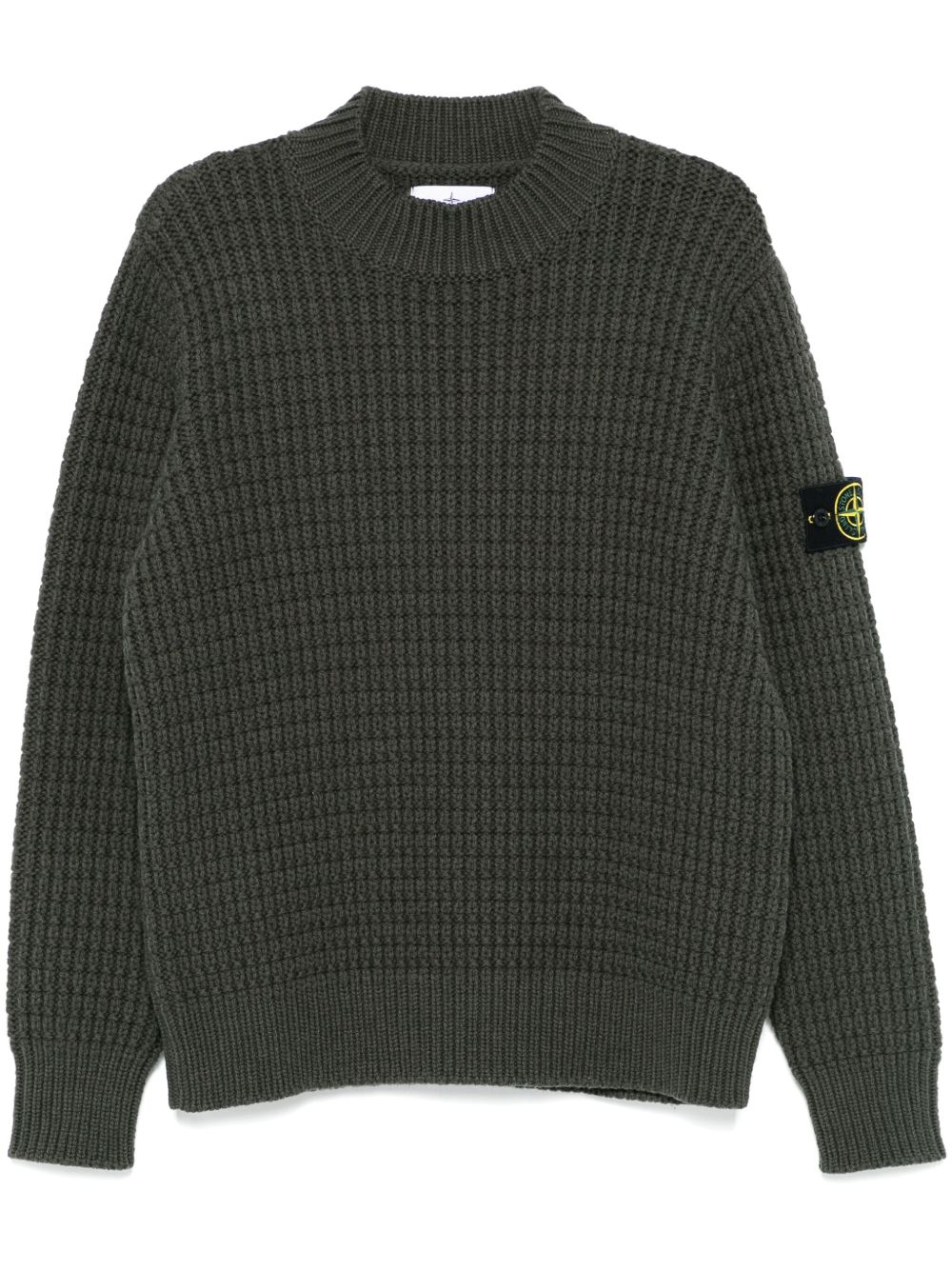 Stone Island 粗针织毛衣 - 绿色