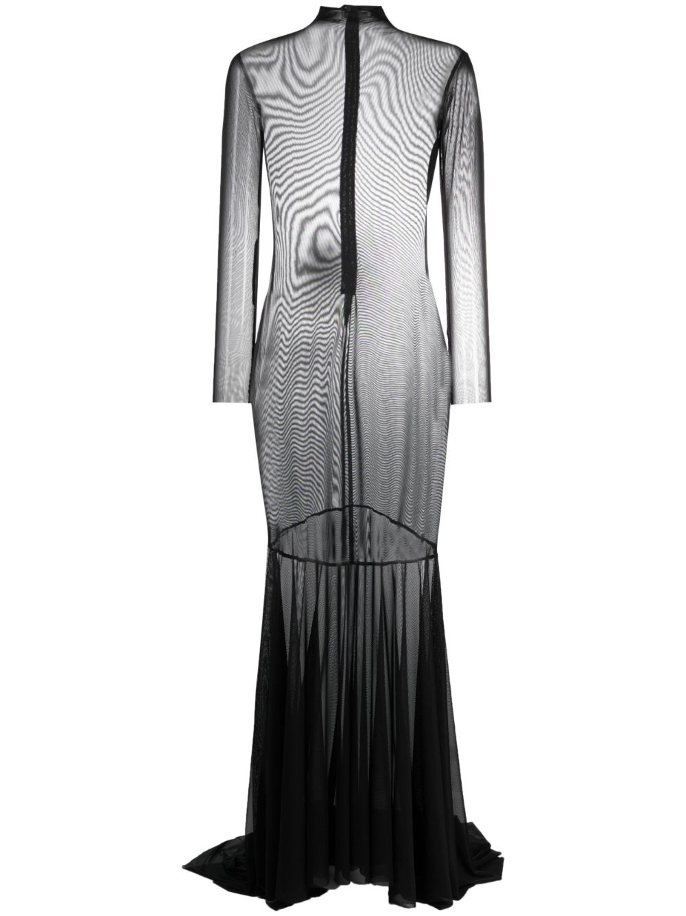 Atu Body Couture 长袖半透明连衣裙 - 黑色