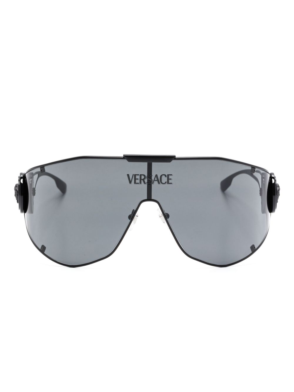 Versace Eyewear 美杜莎头像图案太阳眼镜 - 黑色