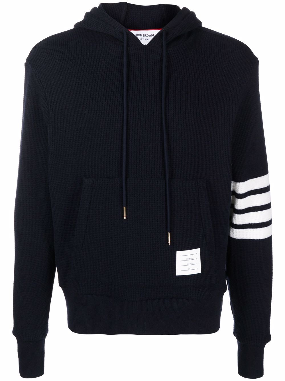 Thom Browne 四条纹连帽衫 - 蓝色