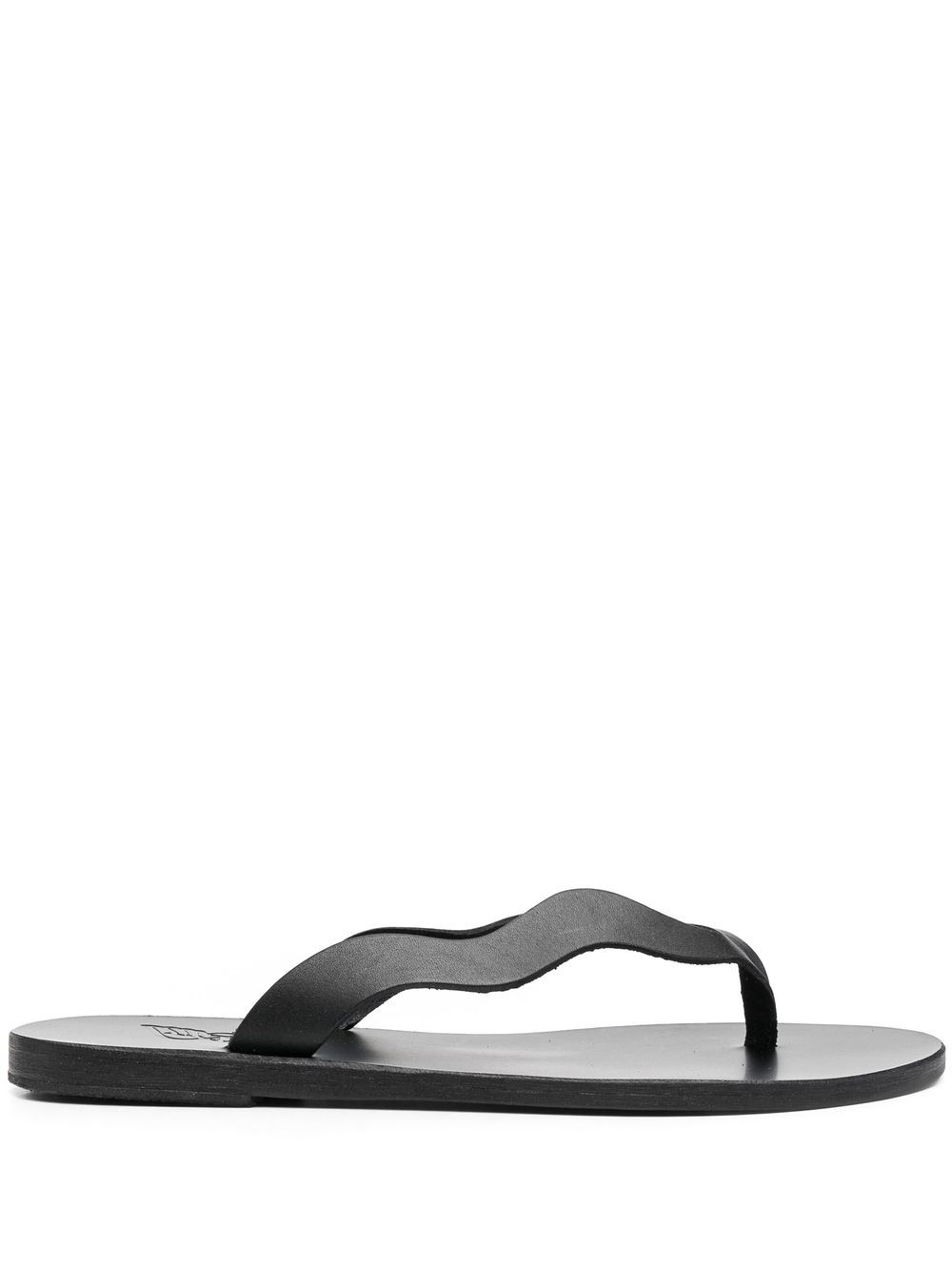 Ancient Greek Sandals Laconia 皮质凉鞋 - 黑色