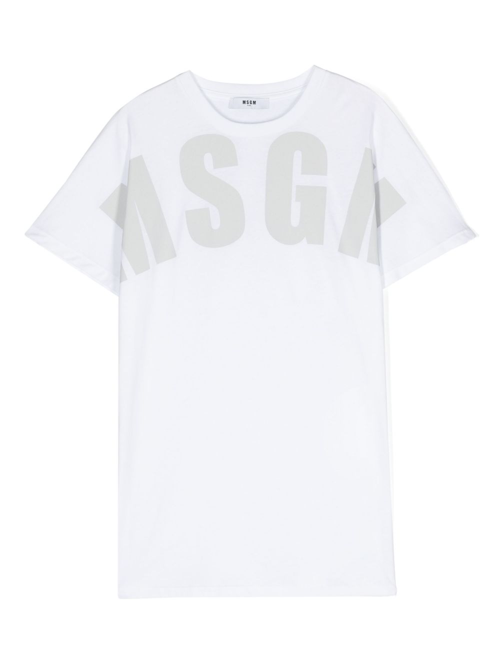 MSGM Kids logo印花T恤 - 白色