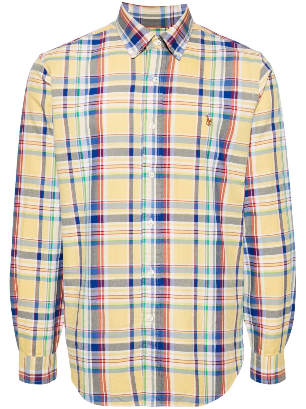 Polo Ralph Lauren 棉格纹衬衫 - 黄色