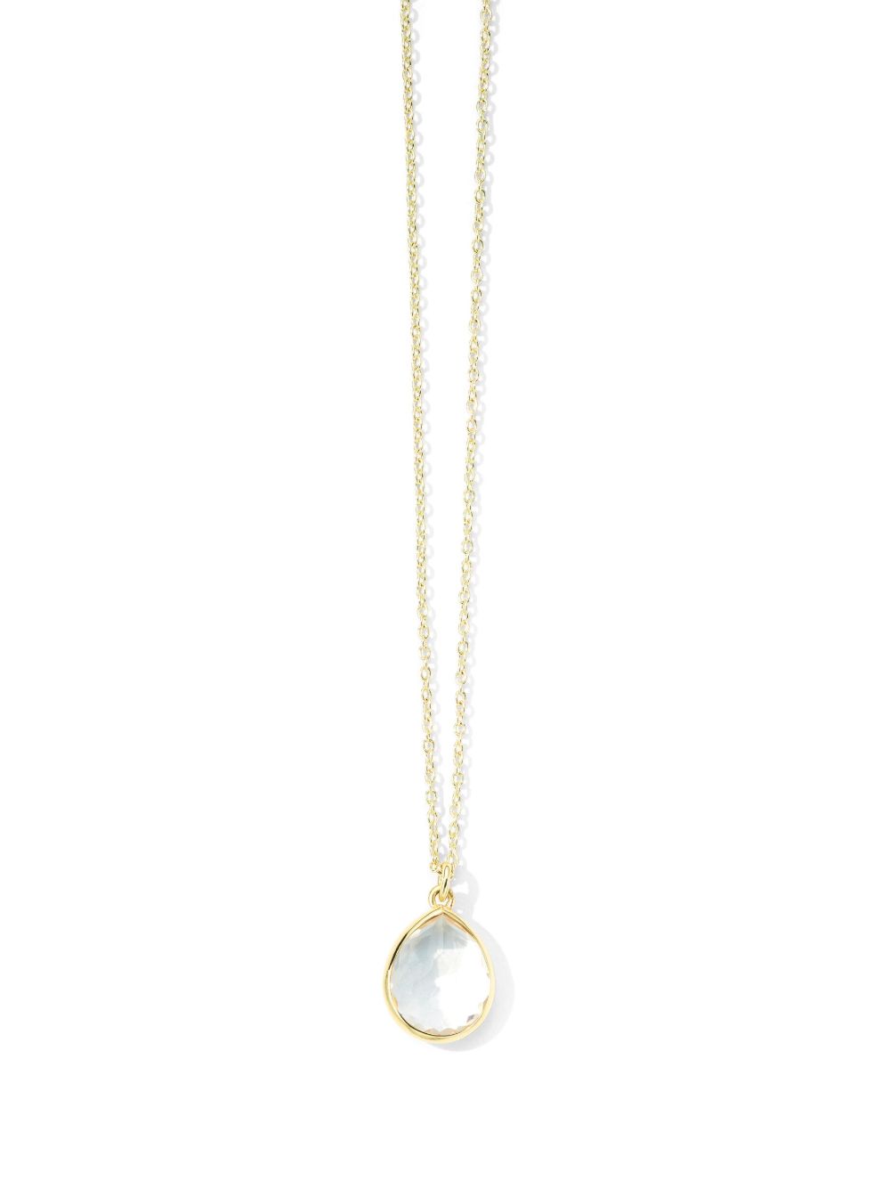 IPPOLITA 18K黄金 Rock Candy Mini Teardrop 水晶项链 - 金色