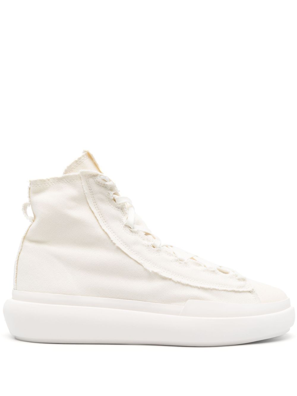 Y-3 Nizza 仿旧高帮运动鞋 - 白色